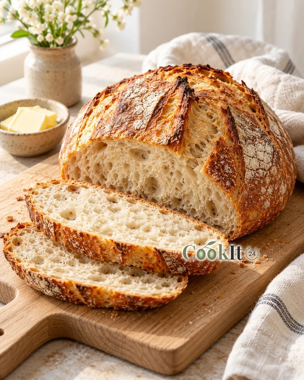 Хлеб с хрустящей корочкой